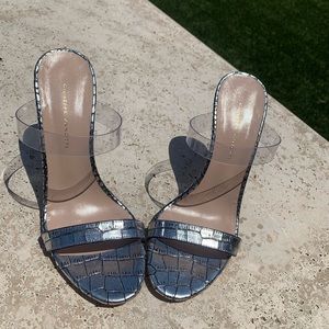 💥💥SOLD💥💥 Giuseppe Zanotti Silver and PVC Mule